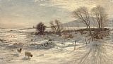 Joseph Farquharson When snow the pasture sheets painting